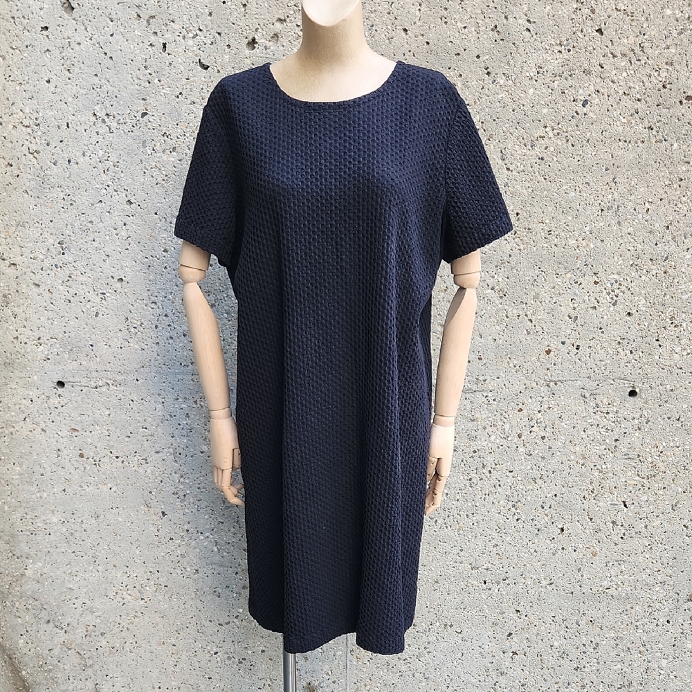 Eileen Fisher Black Textured Dress